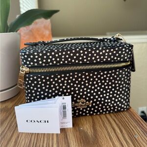 NWT Coach Polka Dot Cosmetic Case CCF44
